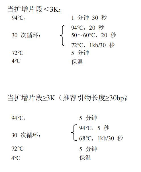 常用PCR 循环