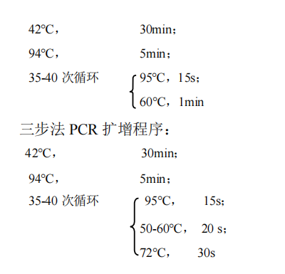 常用PCR循环