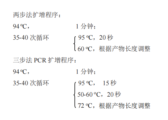 HotStart Taq DNA Polymerase(B)(with dNTP) 常用 PCR 循环